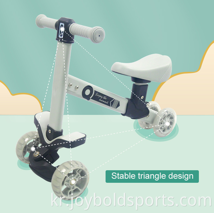 2021 공장 도매 아마존 뜨거운 판매 플라스틱 2 in 1 어린이 아기 균형 자전거 알루미늄 합금 프레임 균형 자전거